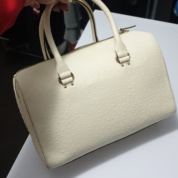 Kate Spade ivory ostrich skin leather doctors bag - Picture 6 of 13